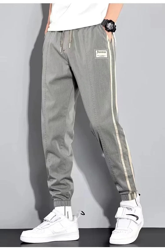 Oversized Pants Men 2023 Casual Pants for Men Striped Plus Size Loose Fashion Cargo Pants Men Streetwear