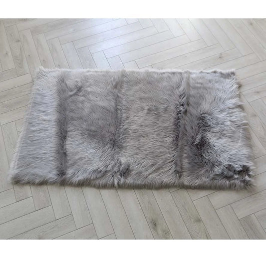 Plush Acrylic Polyester Synthetic Sheepskin Carpets and Rugs Imitation Fur Carpets for Bedroom Floor