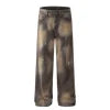 Tie-dye Splash-ink Loose Straight Leg Wide Leg Fashion Men's Loose Designer Baggy  Vintage Stone Washed Jeans Pants for Men