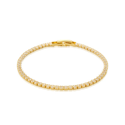 Sparkling Cubic Zircon Tennis Bracelets for Luxury Dainty Stackable Silver Color Chain Crystal CZ Banquet Wedding Jewelry